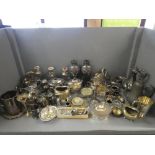 Large quantity of silver plate and pewter