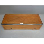 Swiss inlaid music box with hinged lid in working order 15H x 56.5W x 22.5D cm
