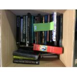Boxes of coffee table books, novels & reference books