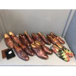 6 Pairs of good quality gents brown brogue shoes, including Shipton & Hennage, Johnston & Murphy,