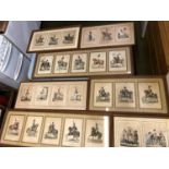 7 x C19th Military prints, all framed and glazed