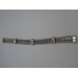 Silver mesh linked bracelet