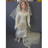 Boxed doll in wedding dress 'Jacqueline' with certificate of authenticity