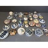 Collection of Chinese porcelain lids