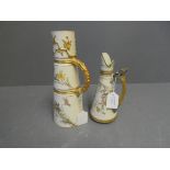 2 Royal Worcester gilt ewers, duce stamp to base