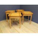 Set of 4 contemporary side tables with central drawer 50 x 50 cm
