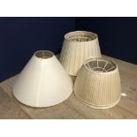 Qty of good quality lamp shades