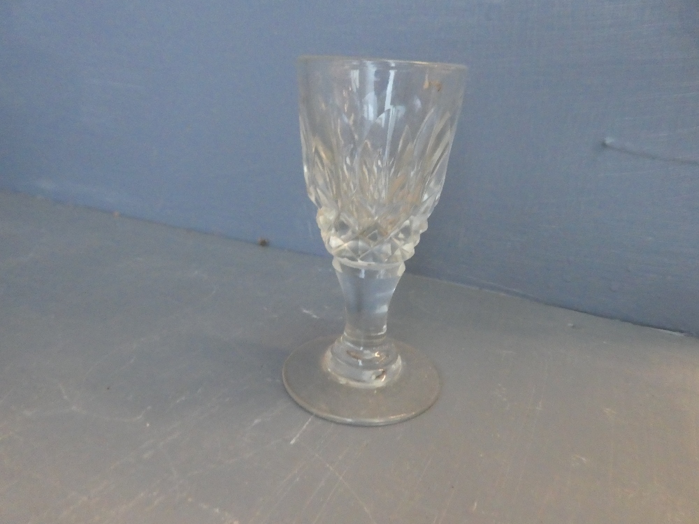 Quantity of Georgian to modern glass including three Thistle glasses - Image 2 of 4