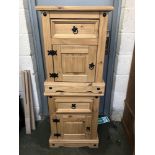 Pair of pine bedside tables