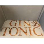 GIN & TONIC letters