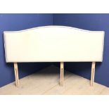 Headboard upholstered in cream fabric 178 w cm