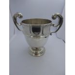 Sterling silver trophy on circular stepped base by Hanksworth Eyre & Co London 1903 15.7ozt