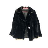 Ladies faux fur short black jacket size 14-16
