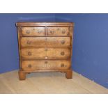 A good, 2 short over 3 long bachelors chest 82H x 75W x 40D cm