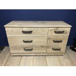 Modern side unit with 6 drawers