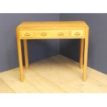 Contemporary side table with drawers to front 90H cm