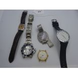 Seiko automatic stainless steel wristwatch with 17 Jewel movement & replica Rolex & other watches