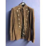 Ladies brown suede jacket labelled 'Second Skin' size 8-10