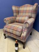 A good quality, large winged armchair by Sofa Workshop. Good condition. (Information for all Buyers: