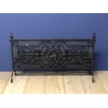 Wide Blacksmith hand made wrought iron fire screen PURCHASERS: PAYMENT BY BANK TRANSFER ONLY.