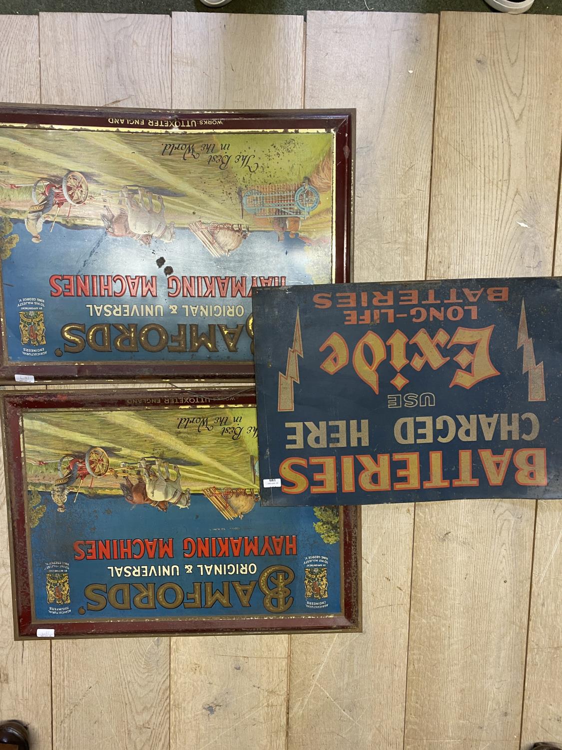 Three vintage metal signs, Condition - some wear to all 3 - see images - Image 2 of 16