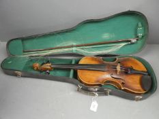 Violin by Lassi in black case, Italian maker Francesco Lassi 1874-1968, active maker around 1906
