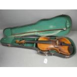 Violin by Lassi in black case, Italian maker Francesco Lassi 1874-1968, active maker around 1906