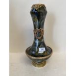 A Palais Royale vase with classical ribbon and swag Ormolu decoration 31cm H