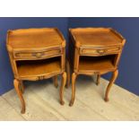 Pair of French C20th bedside tables