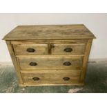 Qty of furniture to include chests of drawers, rattan chest of drawers, sets of chairs & 2 small