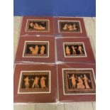 A set of six, immaculate condition, hand coloured engravings of Greek Vases from The Hamilton