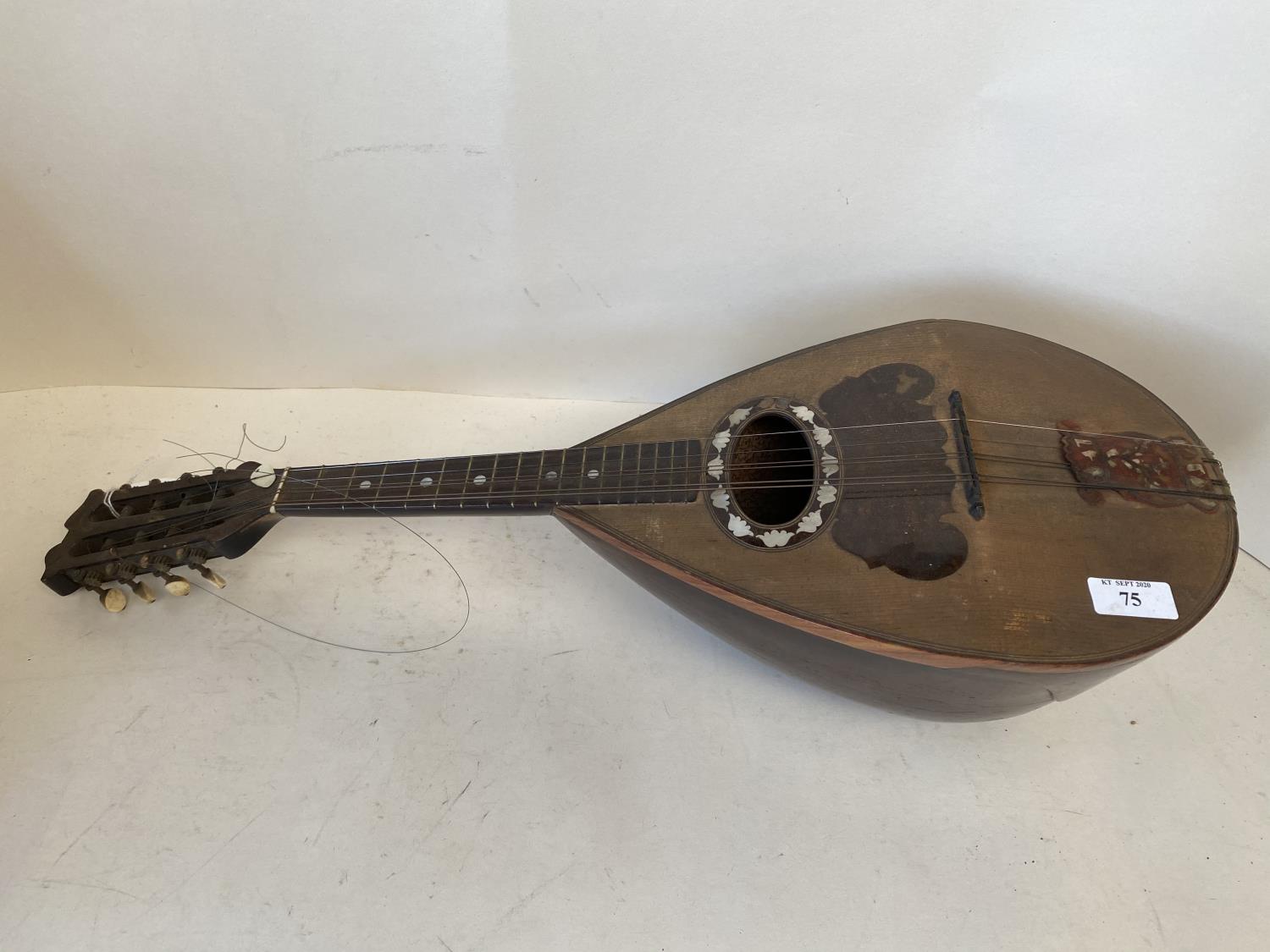 Mandolin - by Calace, Naples by brothers Nicolo and Raphaela 1891, rosewood and tulipwood back. - Image 2 of 4