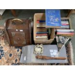 Clearance lot of books, Victorian coal skuttle etc.