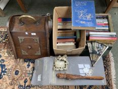 Clearance lot of books, Victorian coal skuttle etc.