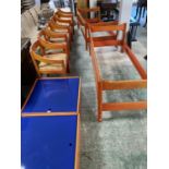 Set of 6 Magistretti Chairs, (some for Habitat 1968) 2 Tote boxes for Habitat and 2 Magistretti sofa