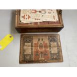 Set of Richters Anchor building blocks in a fitted wooden box with original architectural