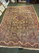 19th century Persian Mahal carpet - size. 3.00 x 2.21 m PURCHASERS: PAYMENT BY BANK TRANSFER ONLY.