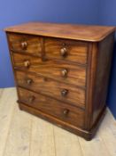 Victorian chest of 2 short and 3 long graduated drawers 106 long, 106 high, small oak gateleg