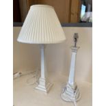 Pair of painted table lamps