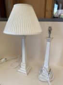 Pair of painted table lamps