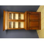 Mahogany Edwardian bookcase with cupboard below & 2 glazed doors above 202H x 101W cm (wear and