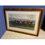 After George Veal, hand coloured aquatint "Our leading jockeys of the day" engraved by E.G. Hester