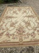 fine Aubusson carpet - size. 4.37 x 3.04 m PURCHASERS: PAYMENT BY BANK TRANSFER ONLY. COLLECTIONS BY