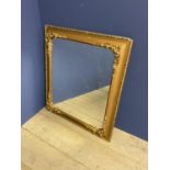 Large gilt framed wall mirror overall 95x83cm