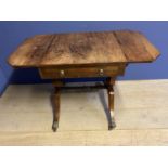 Regency rosewood and inlaid single drawer sofa table for restoration