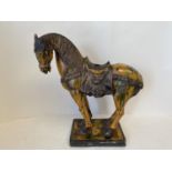 Decorative model of horse in the Tang style 40cm H CONDITION: General wear and loses