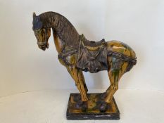 Decorative model of horse in the Tang style 40cm H CONDITION: General wear and loses