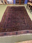 antique Belouch carpet - size. 3.00 x 1.81 m PURCHASERS: PAYMENT BY BANK TRANSFER ONLY.