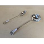 Silver plate ladle H.M. silver basting spoon London 1795 4ozt