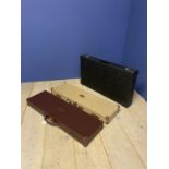 Three gun cases: leather Motor case (Guardian) lockable; Canvas Motor case (guardian); Large (2